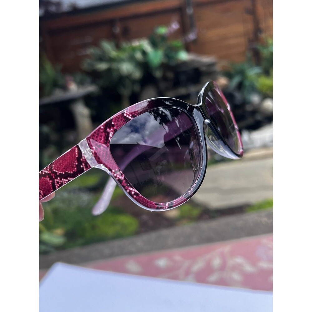 Y2K 2002 Pink Snakeskin Cat Eye Sunglasses New Old Stock UV400 Fashion Shades